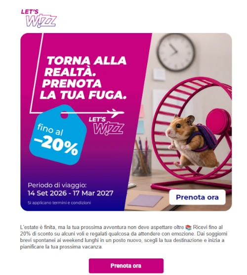 Esempio DEM della compagnia aerea WizzAir
